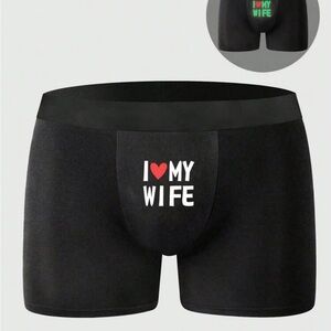 Black 'I Love My Wife' Glow In The Dark Boxers